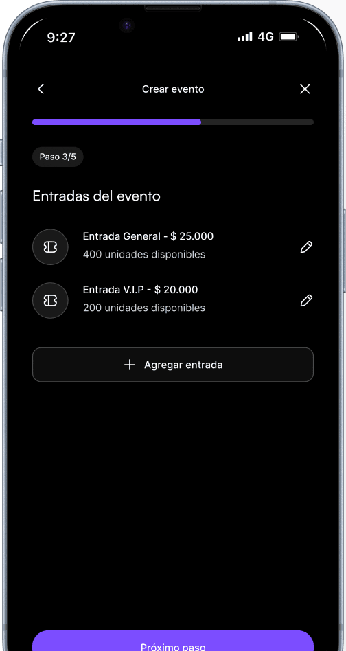 Crea tu evento